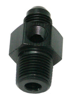 AF139-06-04BLK - Male NPT to Adapter 1/4&quot; to -6AN with 1/8 