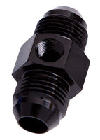 AF141-06BLK - 45&deg; Male Flare Union with 1/8" Port -6AN 