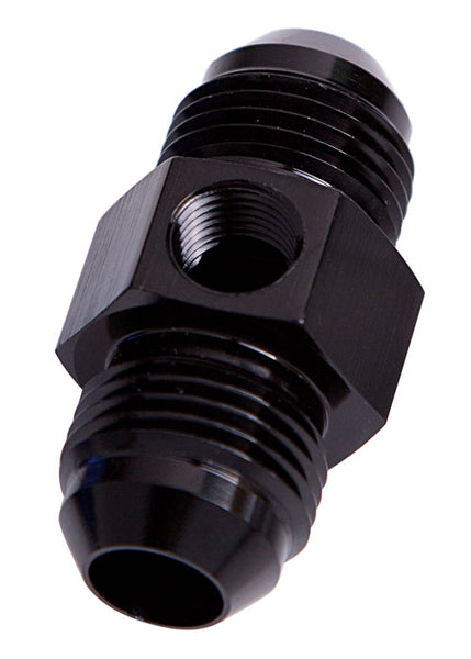 AF141-08BLK - 45&deg; Male Flare Union with 1/8" Port -8AN 