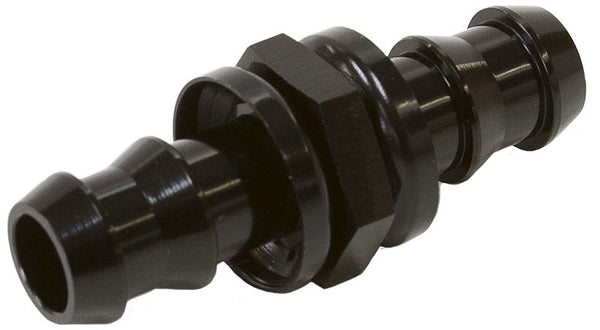 AF410-10BLK - Male to Male Barb Push Lock Adapter -10 to -10 