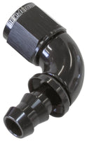 AF513-04BLK - 510 Series Full Flow Tight Radius Push Lock 90&deg; Hose End -4AN 