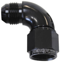 AF543-08BLK - 90&deg; Full Flow Female/Male Flare Swivel -8AN 