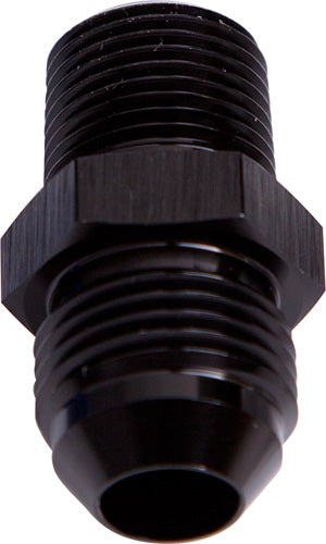 AF816-06-06BLK - NPT to Straight Male Flare Adapter 3/8" to -6AN 