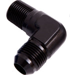 AF822-04-04BLK - 90&deg; NPT to Male Flare Adapter 1/4" to -4AN 