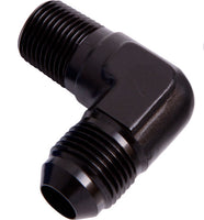 AF822-08-08BLK - 90&deg; NPT to Male Flare Adapter 1/2" to -8AN 