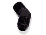AF823-04-04BLK - 45&deg; NPT to Male Flare Adapter 1/8" to -4AN 