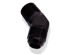 AF823-06-08BLK - 45&deg; NPT to Male Flare Adapter 1/2" to -6AN 