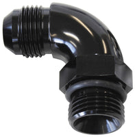 AF903-04-06BLK - 90&deg; ORB to Male AN Full Flow Adapter -6 ORB to -4AN 