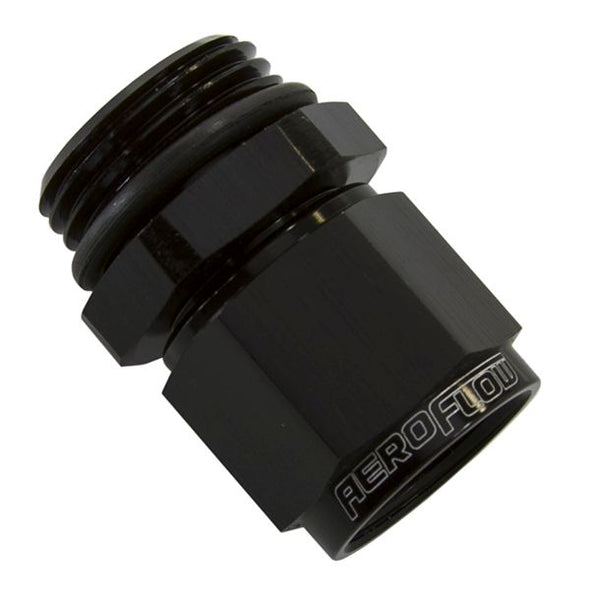 AF907-06BLK - Male -6 ORB to Female -6AN Swivel Adapter 