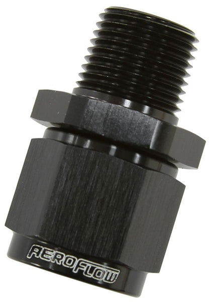 AF916-04-04BLK - Male NPT to Female AN Straight Fitting 1/4" to -4AN 