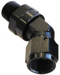 AF919-10-08BLK - 45&deg; NPT Swivel to Male AN Flare Adapter 1/2" to -10AN 