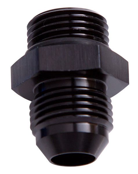 AF920-08-06BLK - Straight AN Male Flare Adapter to ORB -8AN to -6 ORB 